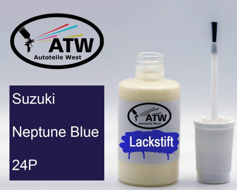 Suzuki, Neptune Blue, 24P: 20ml Lackstift, von ATW Autoteile West.